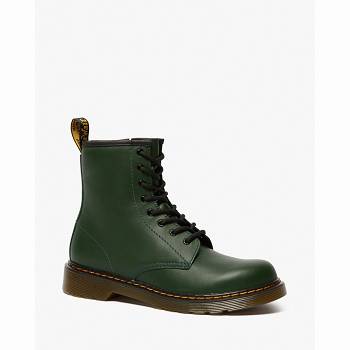 Dr Martens Gyerek 1460 Bőr Lace Up Bakancs Zöld